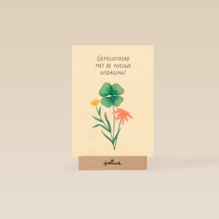 Nieuwe baan kaart gefeliciteerd