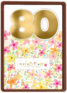 een bloemrijke verjaardagskaart voor 80 jaar