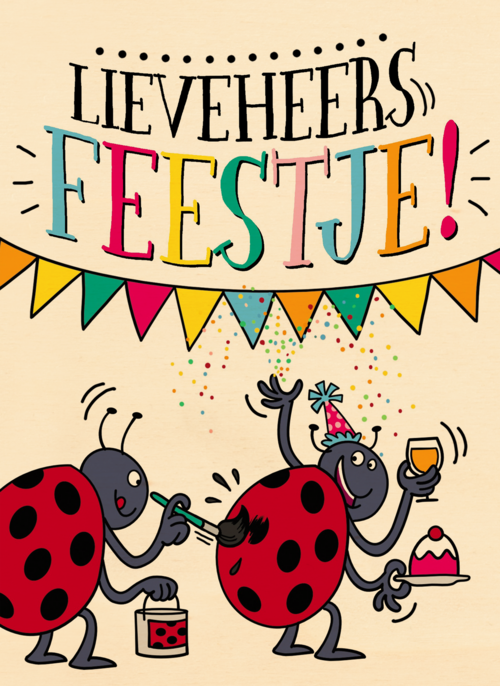 verjaardagskaart lieveheersfeestje