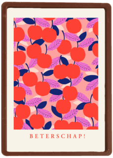 Beterschapskaart met rood fruit