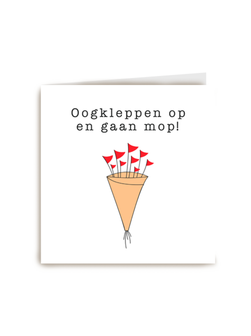Oogkleppen op en gaan mop