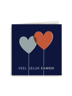 Pas getrouwd kaart veel geluk samen