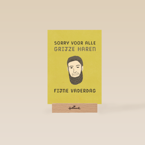 vaderdag kaart grijze haren