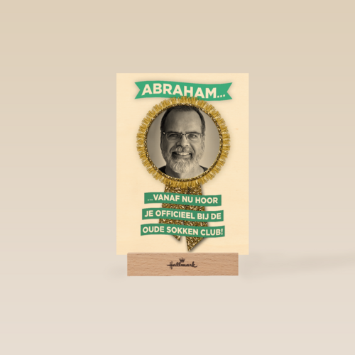 een mooie fotokaart voor abraham