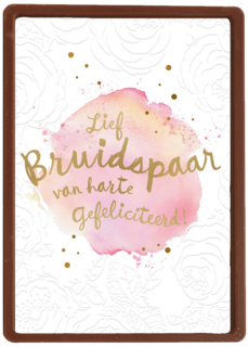 Trouwkaart Lief bruidspaar Van harte gefeliciteerd