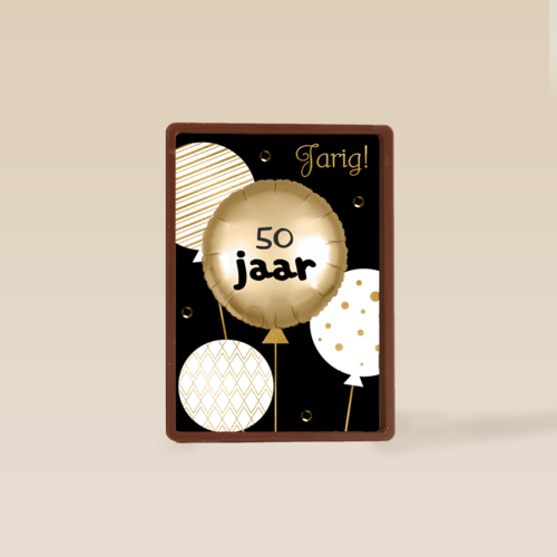 verjaardag kaart leeftijd 50 ballon