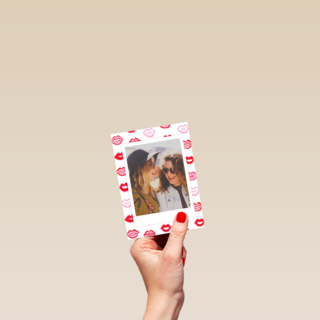 Valentijn fotokaart kusjes kader