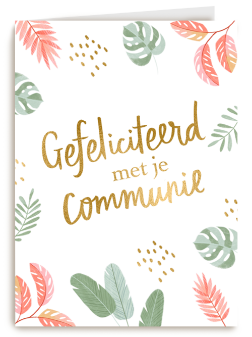 Gefeliciteerd met je communie floral