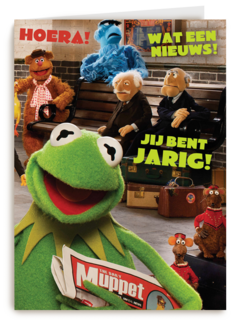 kermit de kikker met de krant