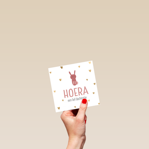 geboorte dochter konijn hoera een lief dochtertje