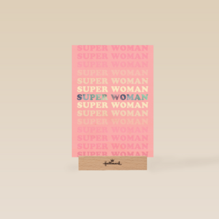 Verjaardagskaart Super woman powervrouw