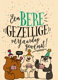 verjaardagskaart een beregezellige verjaardag gewenst