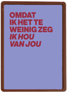 liefde kaart andc omdat ik het te weinig zeg ik hou van jou