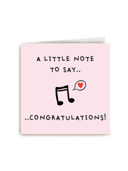 gefeliciteerd kaart vrouw a little note to say