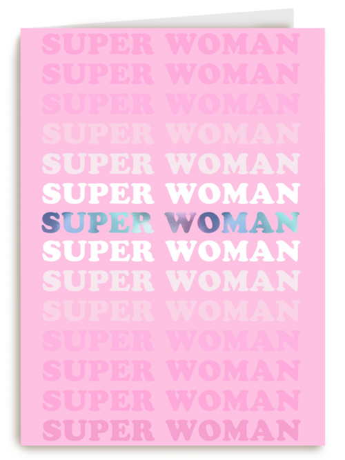 Verjaardagskaart Super woman powervrouw