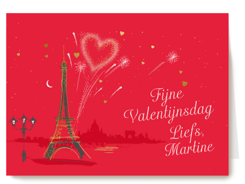 Fijne valentijnsdag Eiffeltoren