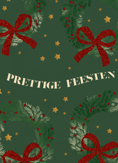 prettige feesten met deze rode kerstkransen