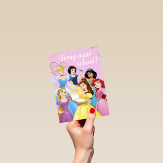 Back to school kaart Disney prinsessen