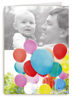 verjaardag fotokaart met heel veel ballonnen