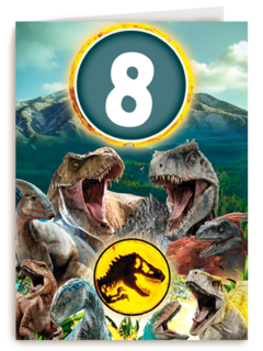 Dino verjaardagskaart Jurassic World