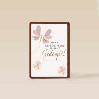 Gefeliciteerd gedoopt vlinder