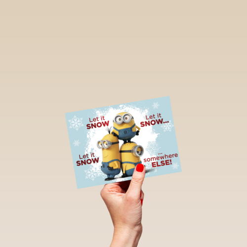 kerst minions let it snow