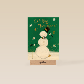 Gelukkig nieuwjaar sneeuwman