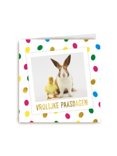 vrolijke paasdagen konijn eend