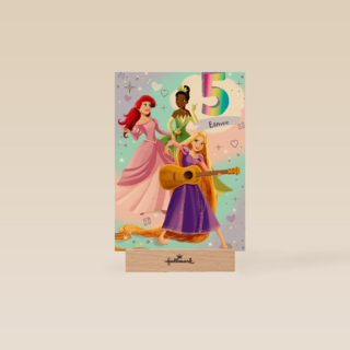 Verjaardagskaart Disney prinses 5 jaar