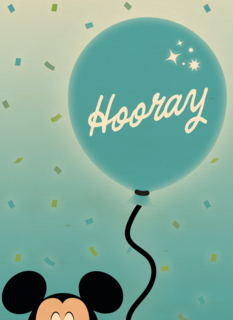 Mickey Mouse verjaardagskaart hooray