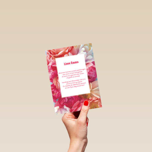 een fleurige bloemen kaart voor iemand zijn verjaardag