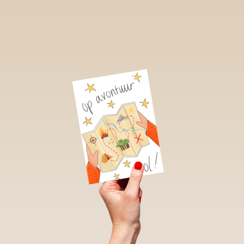 op kamp kaart schatkaart