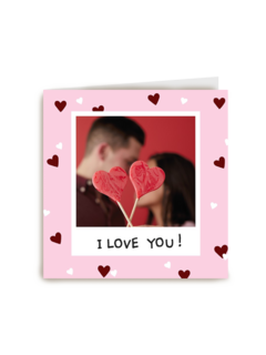 valentijnskaart foto i love you hartjes
