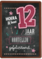 verjaardag leeftijden krijtbord 12
