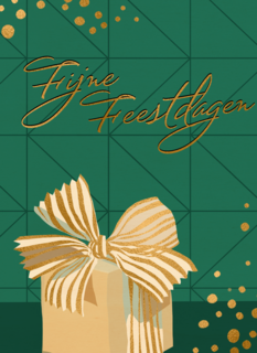 Stijlvolle kerstkaart met cadeau