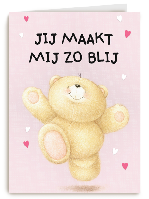 valentijnskaart klassiek forever friends jij maakt mij zo blij