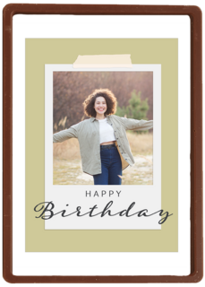 Happy Birthday fotokaart polaroid