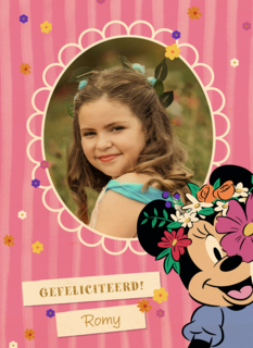Minnie Mouse Fleurig gefeliciteerd foto