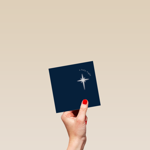 Religieuze kerstkaart holy night
