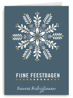 Kerstkaart zakelijk sneeuwvlok
