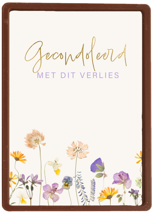Veldbloemen condoleancekaart
