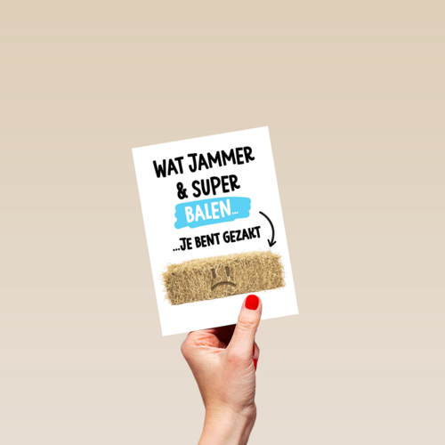 gezakt kaart balen