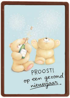 nieuwjaarskaart klassiek forever friends proost