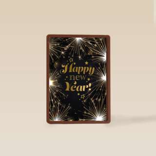 Nieuwjaar Happy New Year zwart