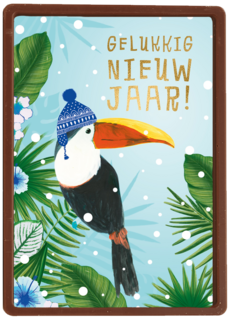 nieuwjaarskaart gelukkig nieuwjaar toekan