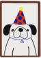 Dog with a party hat