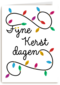 kerstkaart klassiek snoer met lampjes fijne kerstdagen