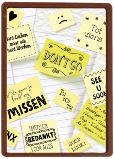 post it afscheid nemen