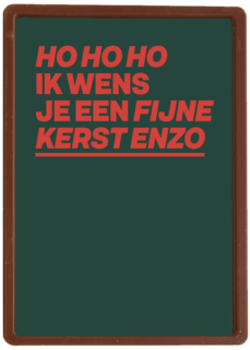 kerstkaart hohoho ik wens je fijne kerst enzo