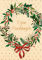 Kerstkaart klassiek Kerstkrans Fijne feestdagen